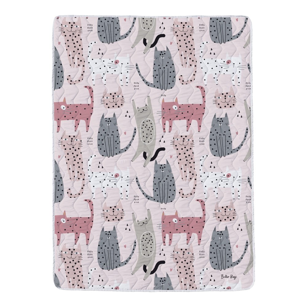 Prešívaná deka a obliečka na vankúš v súprave z bavlneného saténu 140x200 cm – Butter Kings