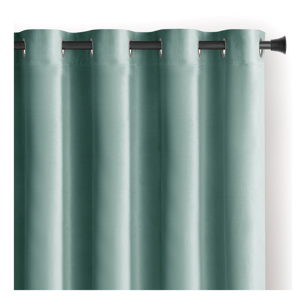 Svetlozelený zamatový dimout záves 140x270 cm Eyelets – Restilo