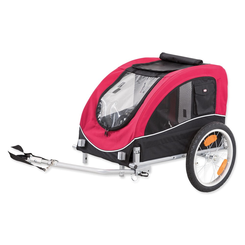 Červený vozík za bicykel pre psa 68x75 cm Trixie M – Plaček Pet Products