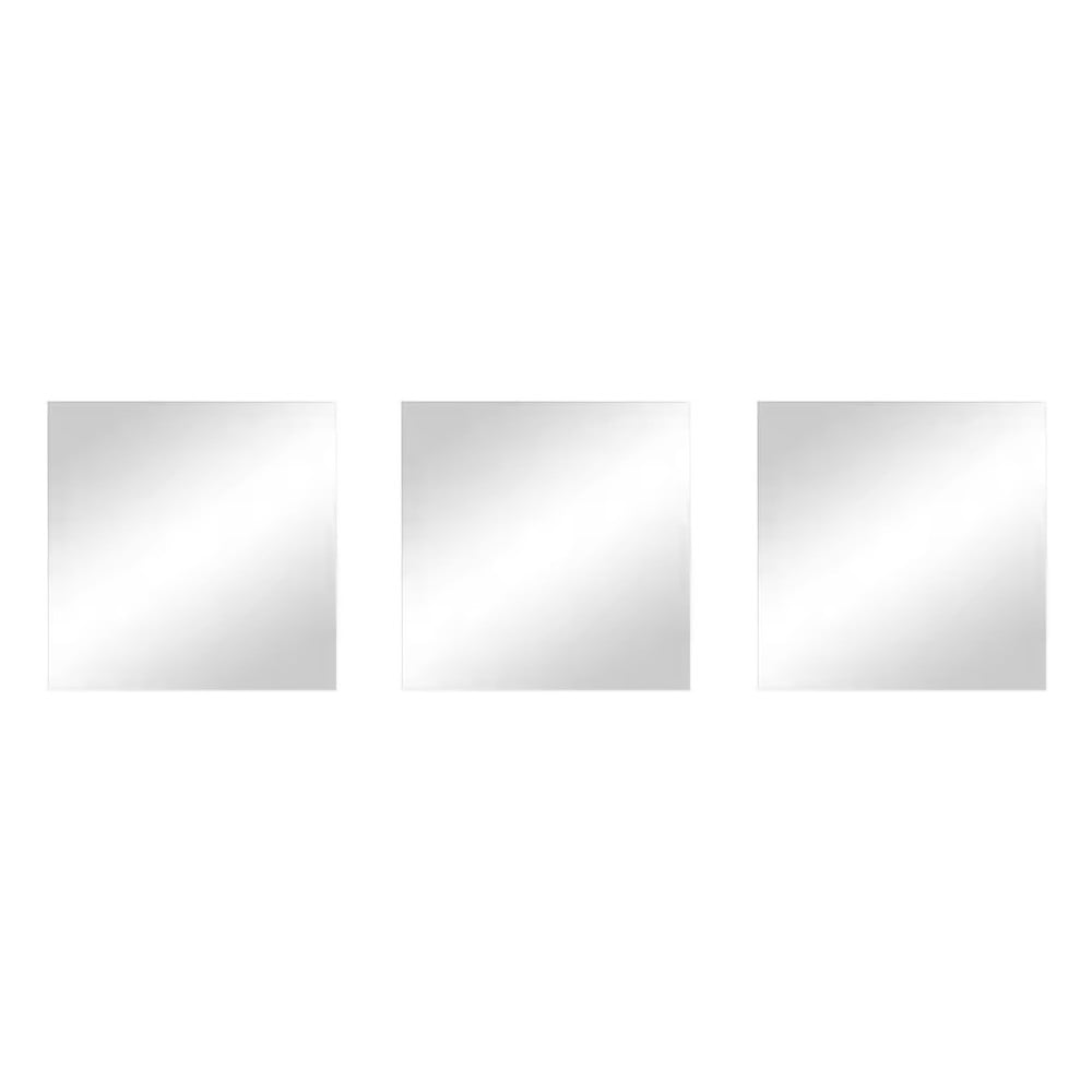 Nástenné zrkadlá v súprave 3 ks 30x30 cm – MSV