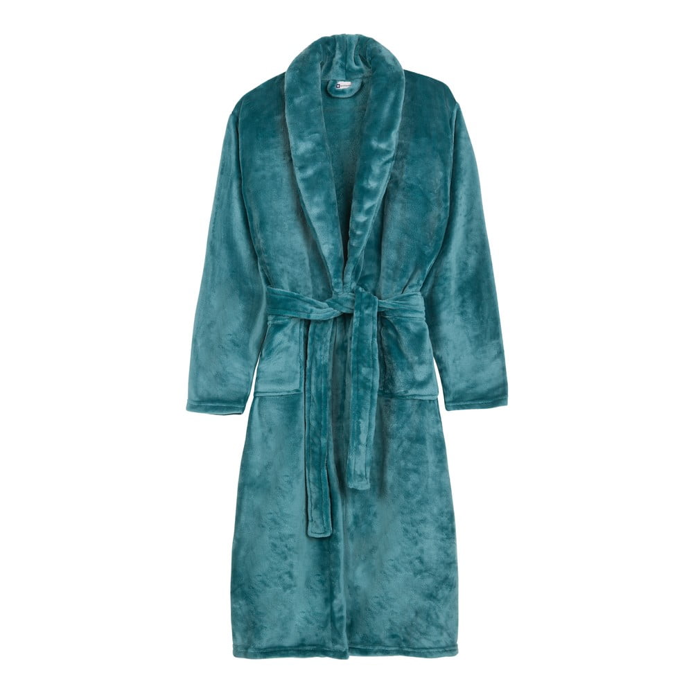 Modrý župan z mikroplyšu veľkosť XL/XXL Polyvelvet – Good Morning