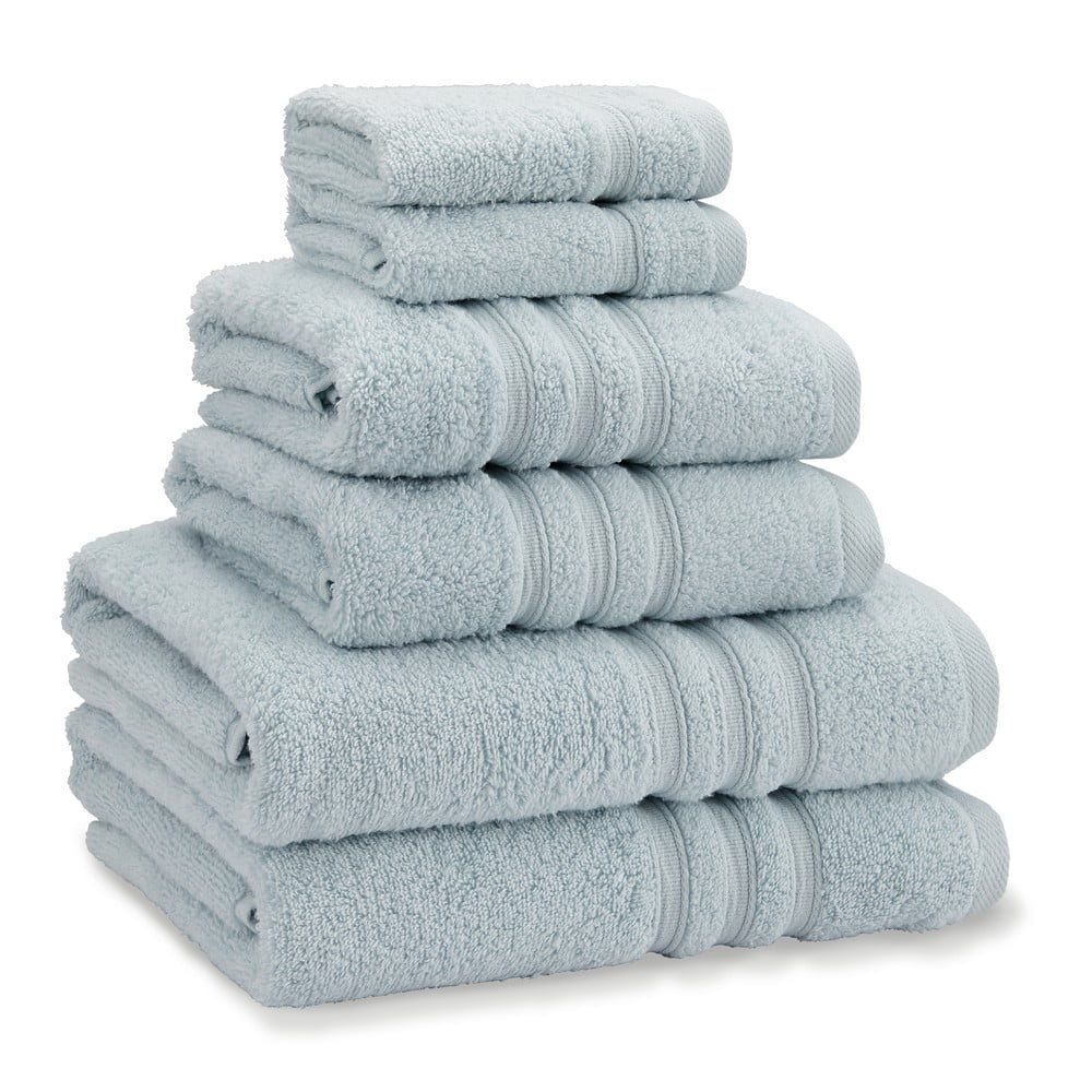 Svetlomodré froté bavlnené uteráky a osušky v súprave 6 ks Zero Twist – Catherine Lansfield