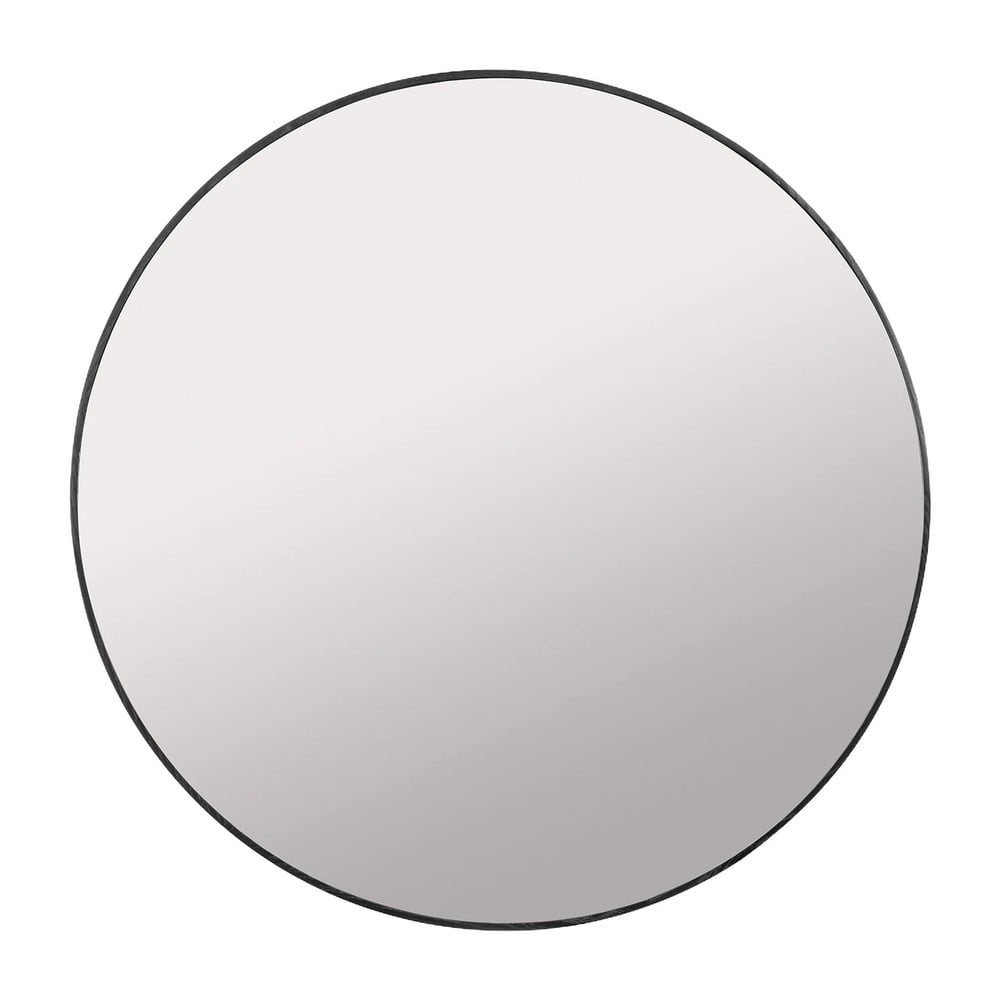 Nástenné zrkadlo s dreveným rámom ø 110 cm Miro – Blomus