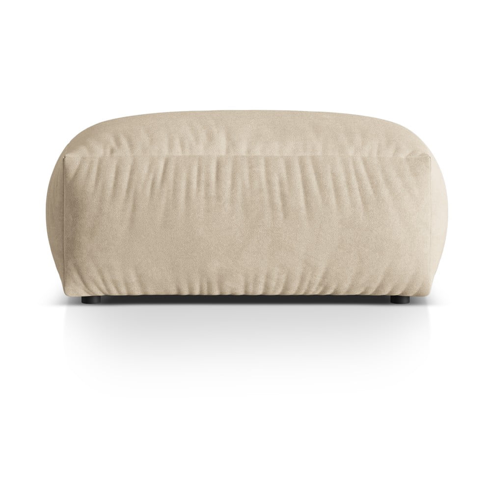 Béžová zamatová modulárna podnožka Martina – Micadoni