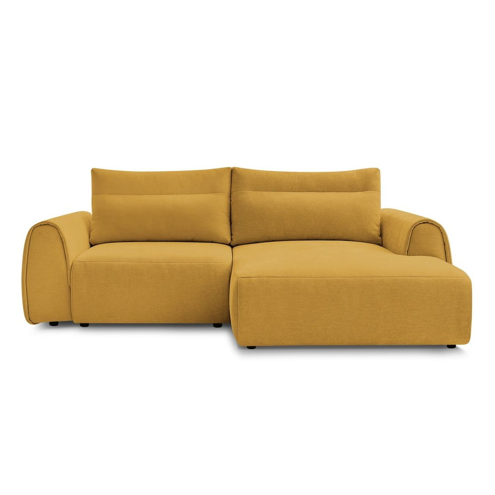 Okrovožltá rohová pohovka Aden – Bobochic Paris