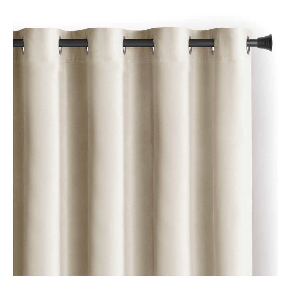 Béžový zamatový dimout záves 140x270 cm Eyelets – Restilo
