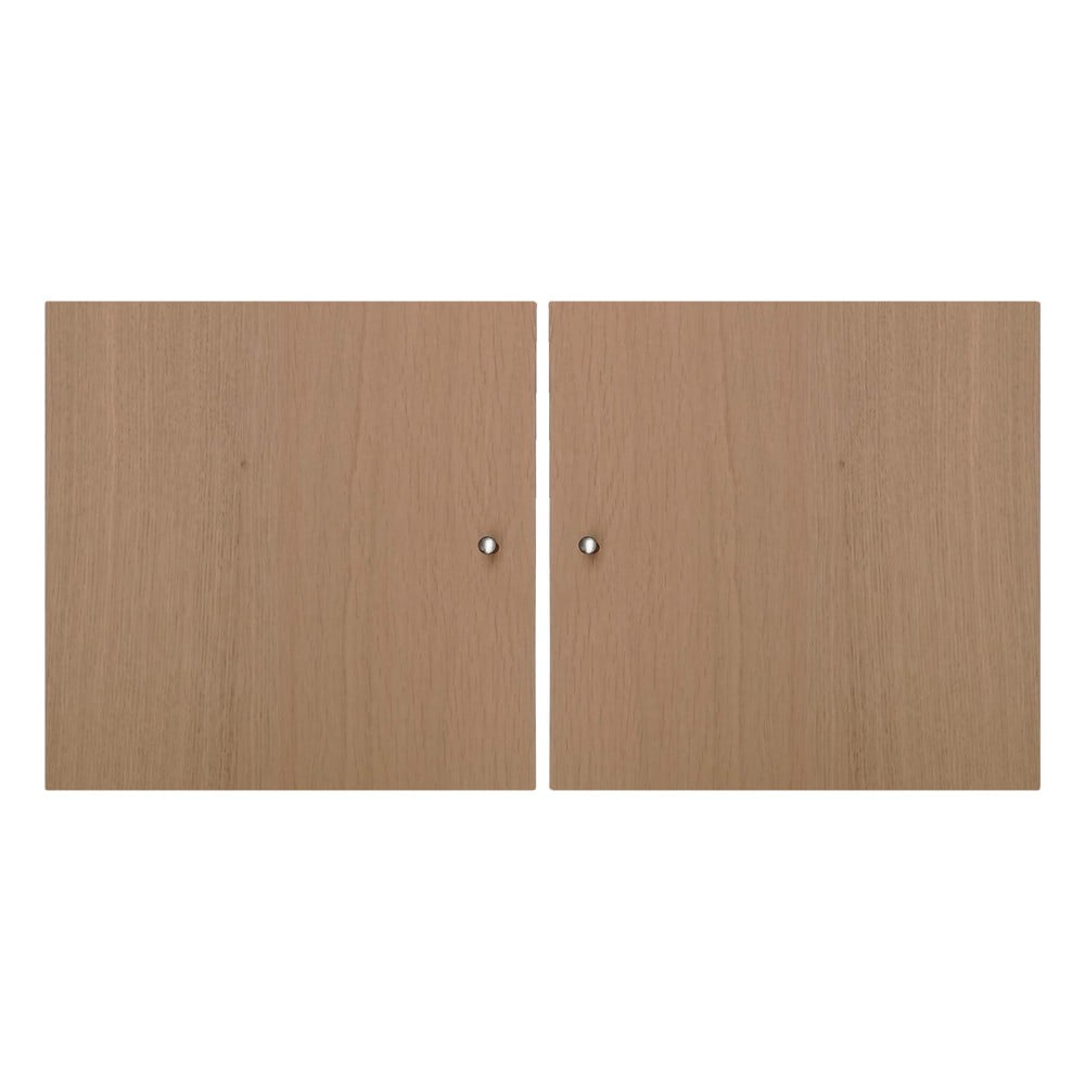 Dvierka v dekore duba pre modulárny policový systém 2 ks 32x33 cm Mistral Kubus - Hammel Furniture