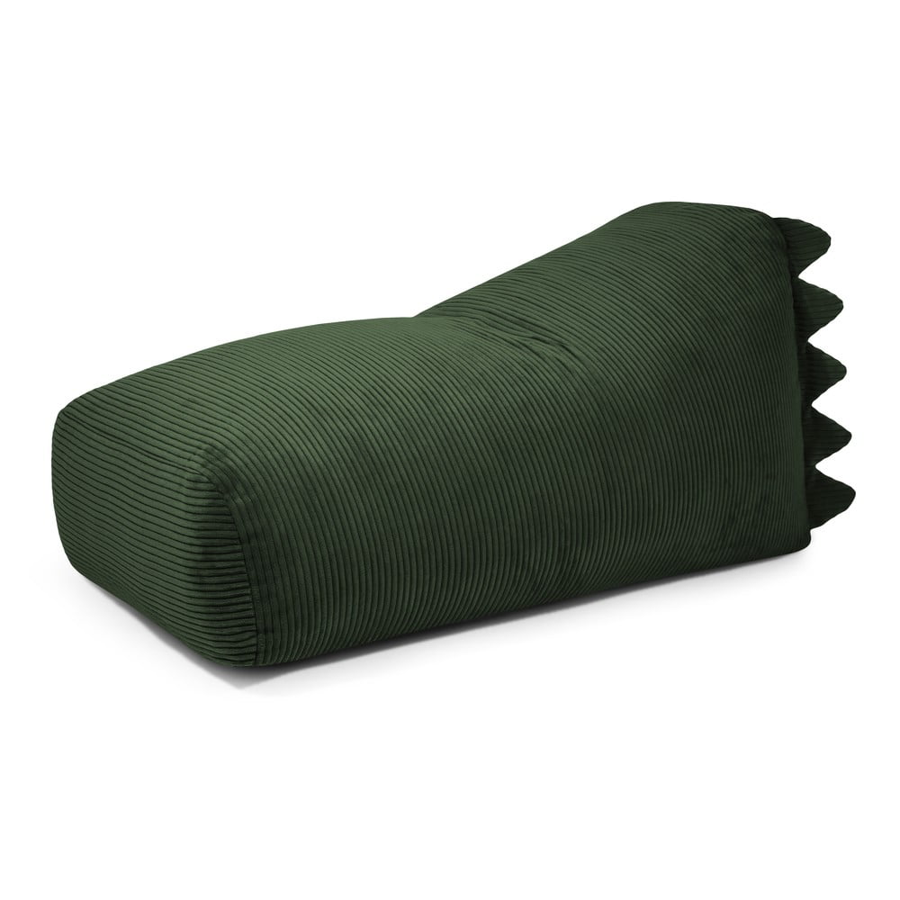 Zelený menčestrový detský sedací vak Snug 130 Dragon – SLOWDOWN