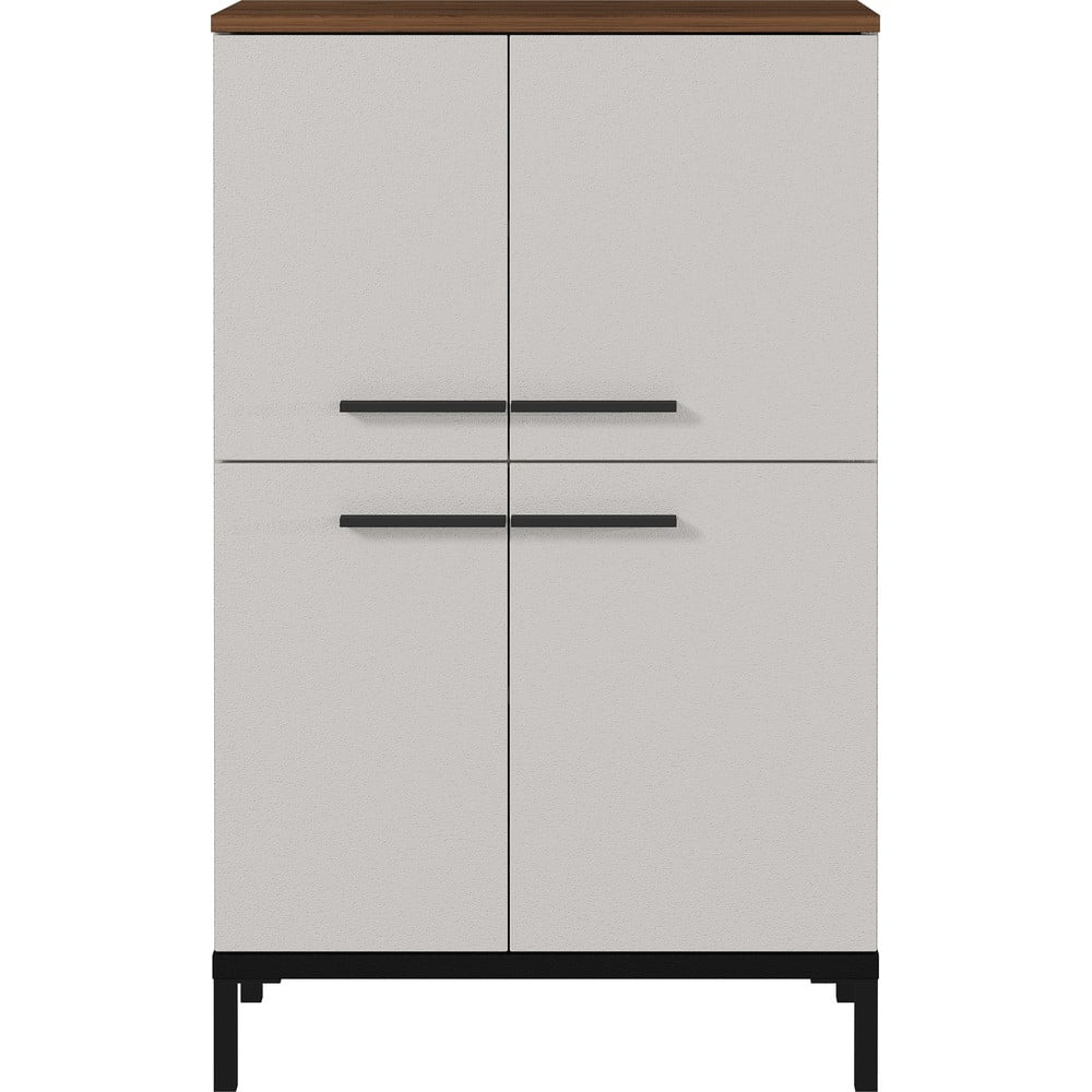 Svetlosivá vysoká kúpeľňová skrinka v dekore orecha 60x97 cm Yonkers - Germania