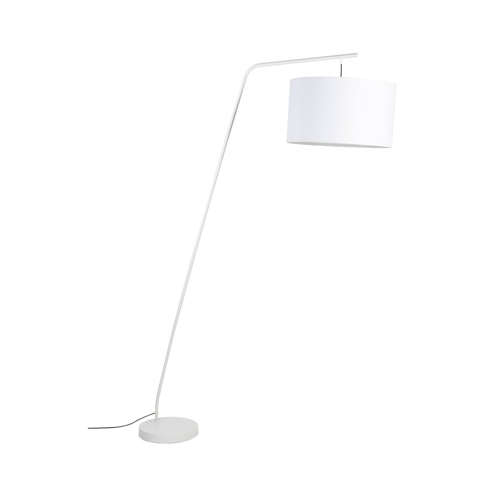 Biela stojacia lampa s textilným tienidlom (výška 220 cm) Martine – White Label