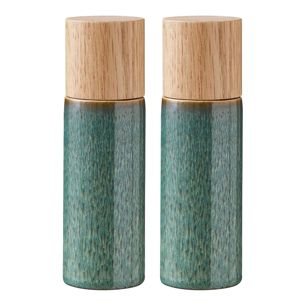 Zelená keramická sada mlynčekov na korenie a soľ 2 ks Gastro Green – Bitz