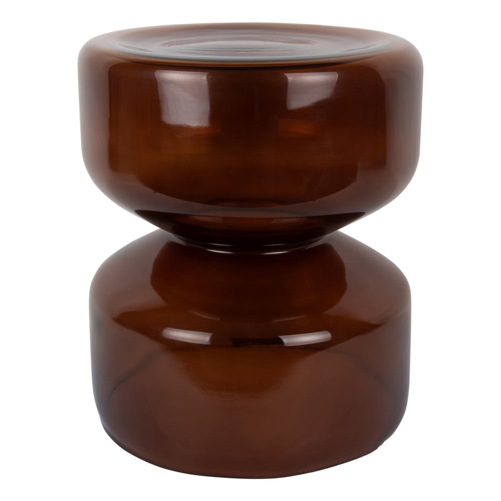 Sklenený okrúhly odkladací stolík ø 35 cm Doble  – Leitmotiv