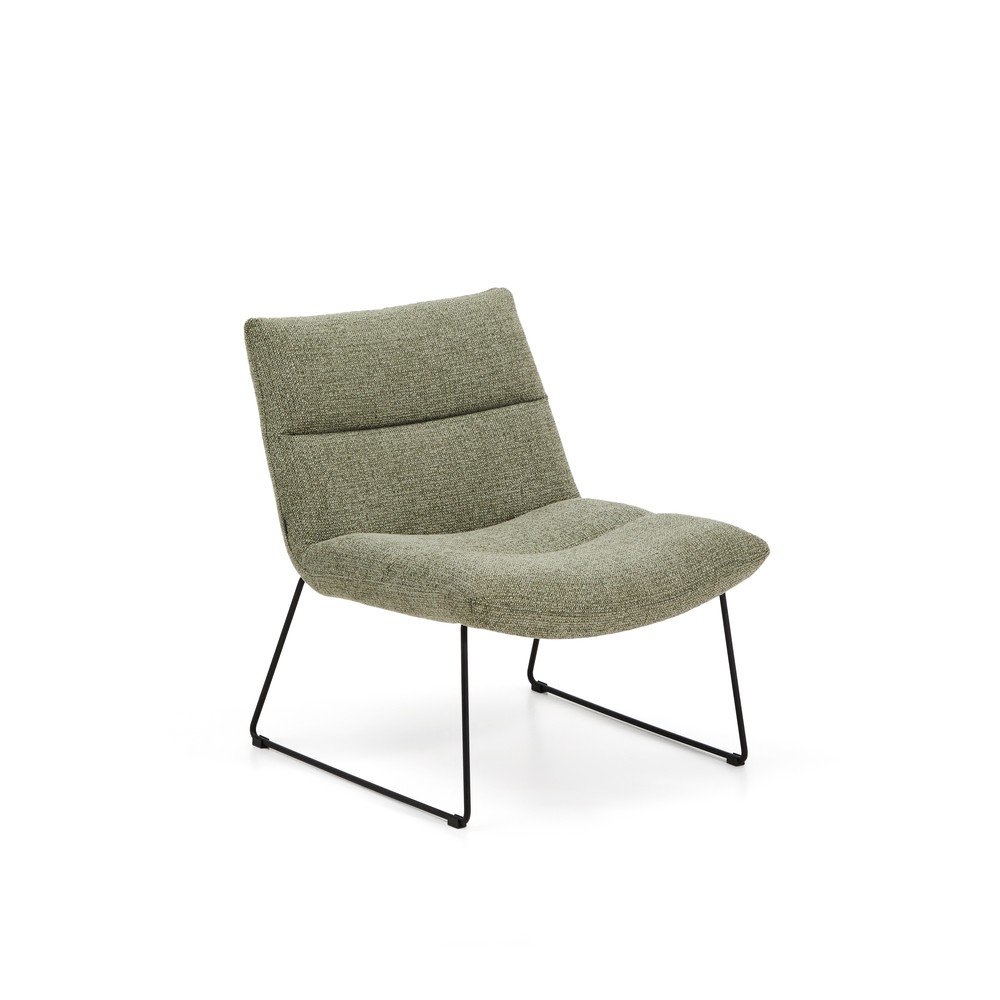 Zelené ženilkové kreslo Asen – Kave Home