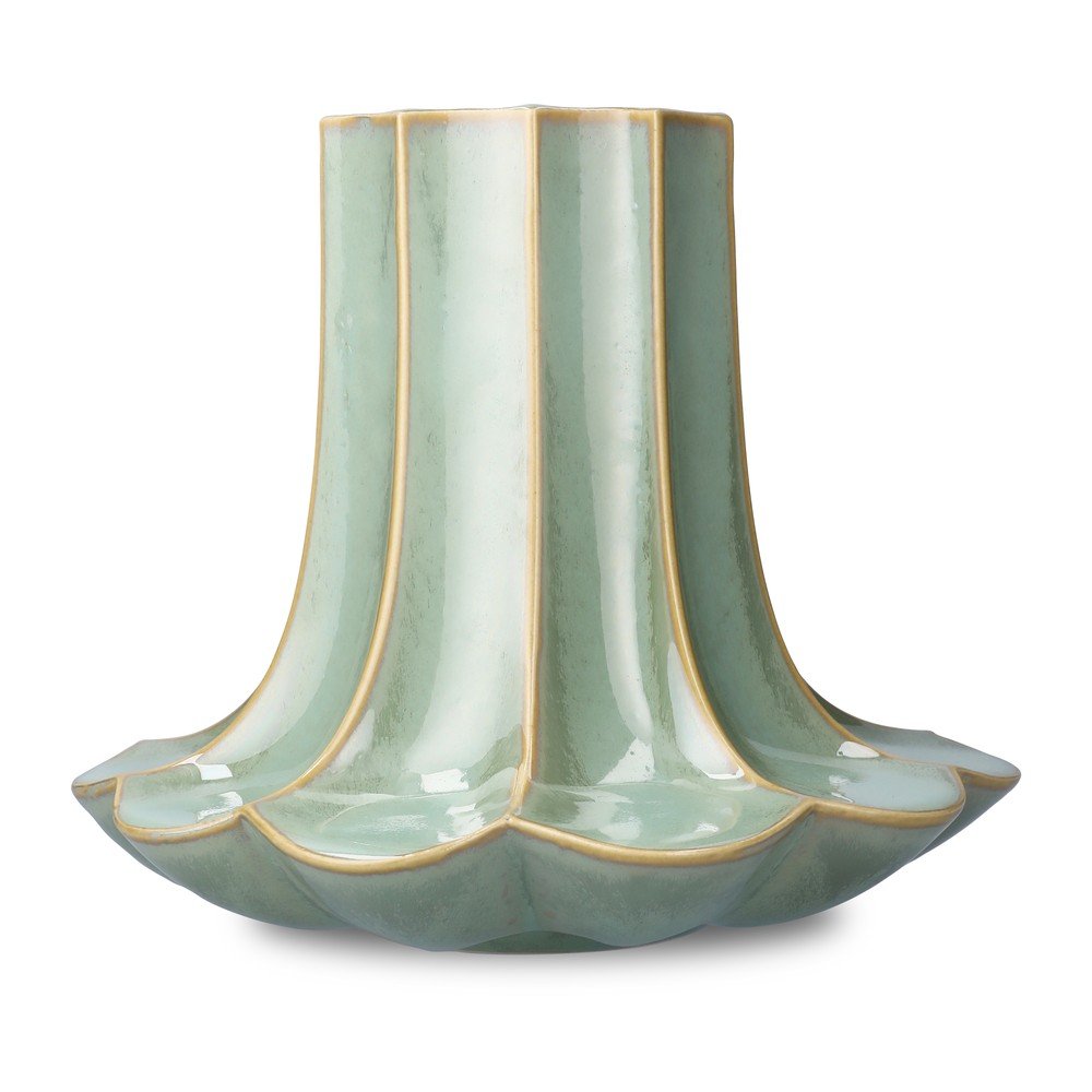 Svetlozelená keramická váza (výška  20