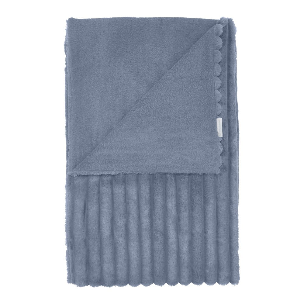 Modrá deka z mikroplyšu 130x170 cm Cosy Ribbed – Catherine Lansfield