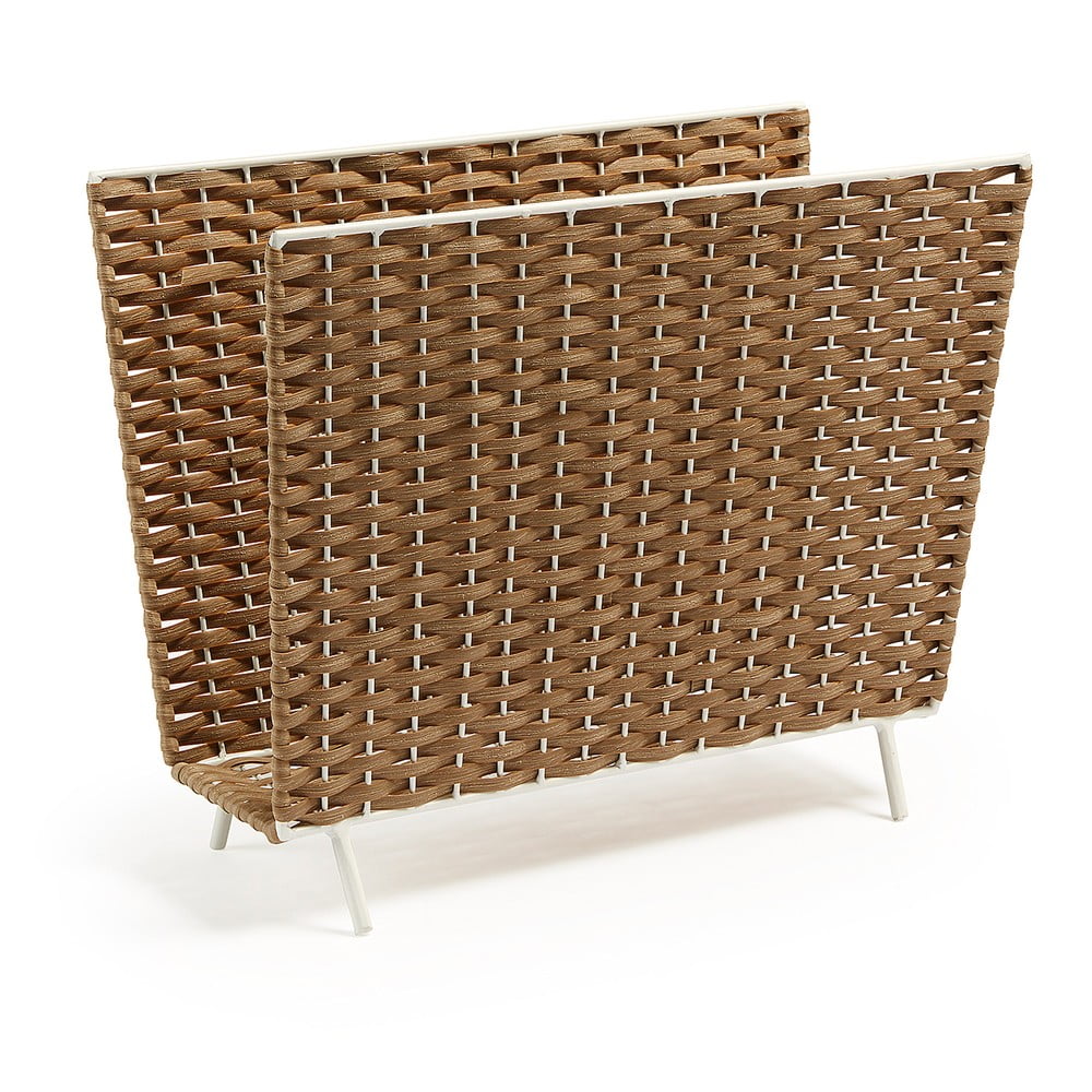 Stojan na časopisy z umelého ratanu Shibori – Kave Home