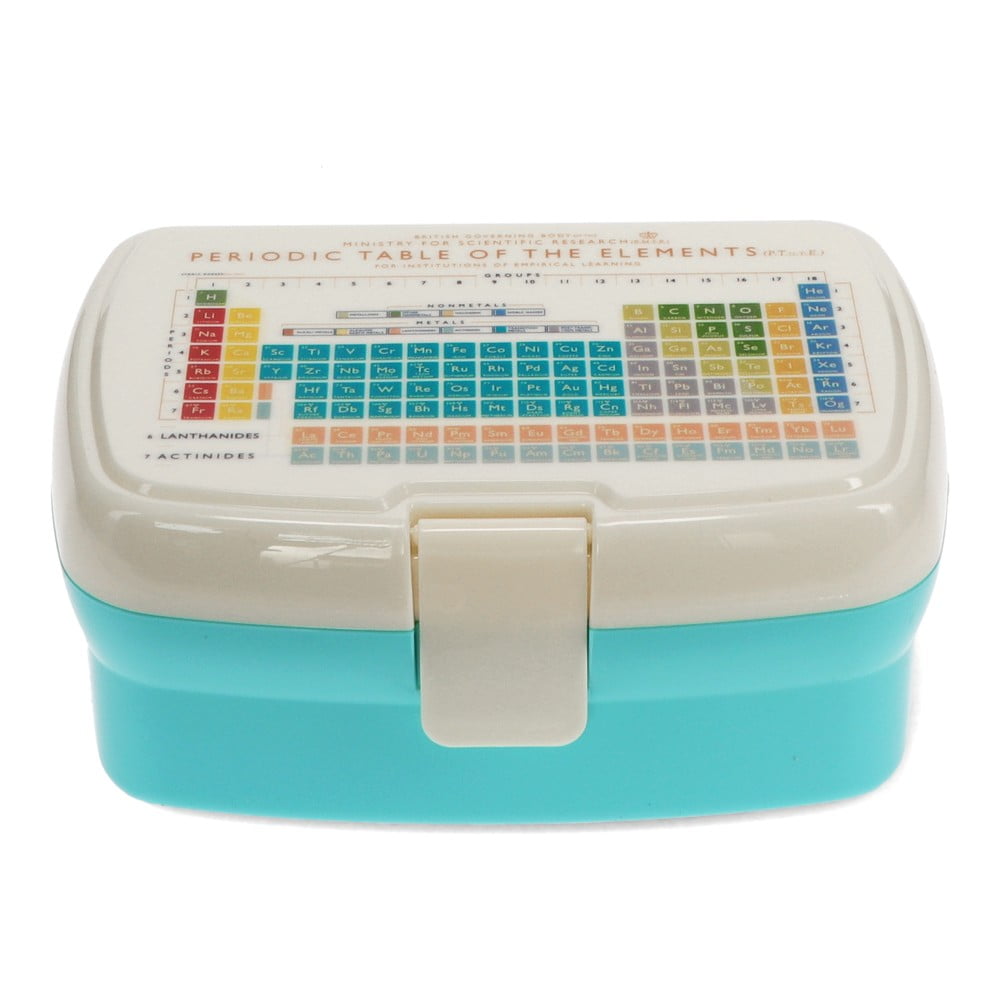 Svetlomodrý/krémový detský desiatový box Periodic Table – Rex London