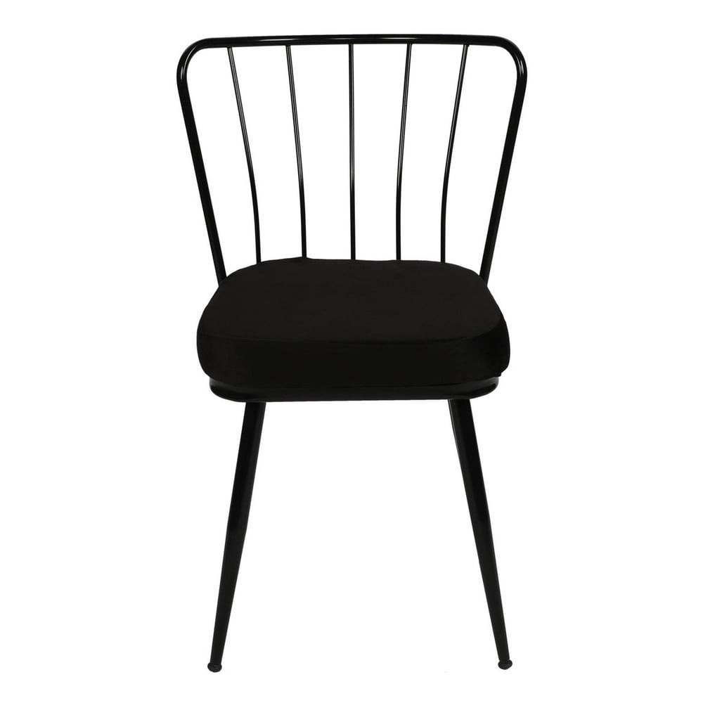 Čierne kovové jedálenské stoličky v súprave 2 ks Yildiz – Kalune Design