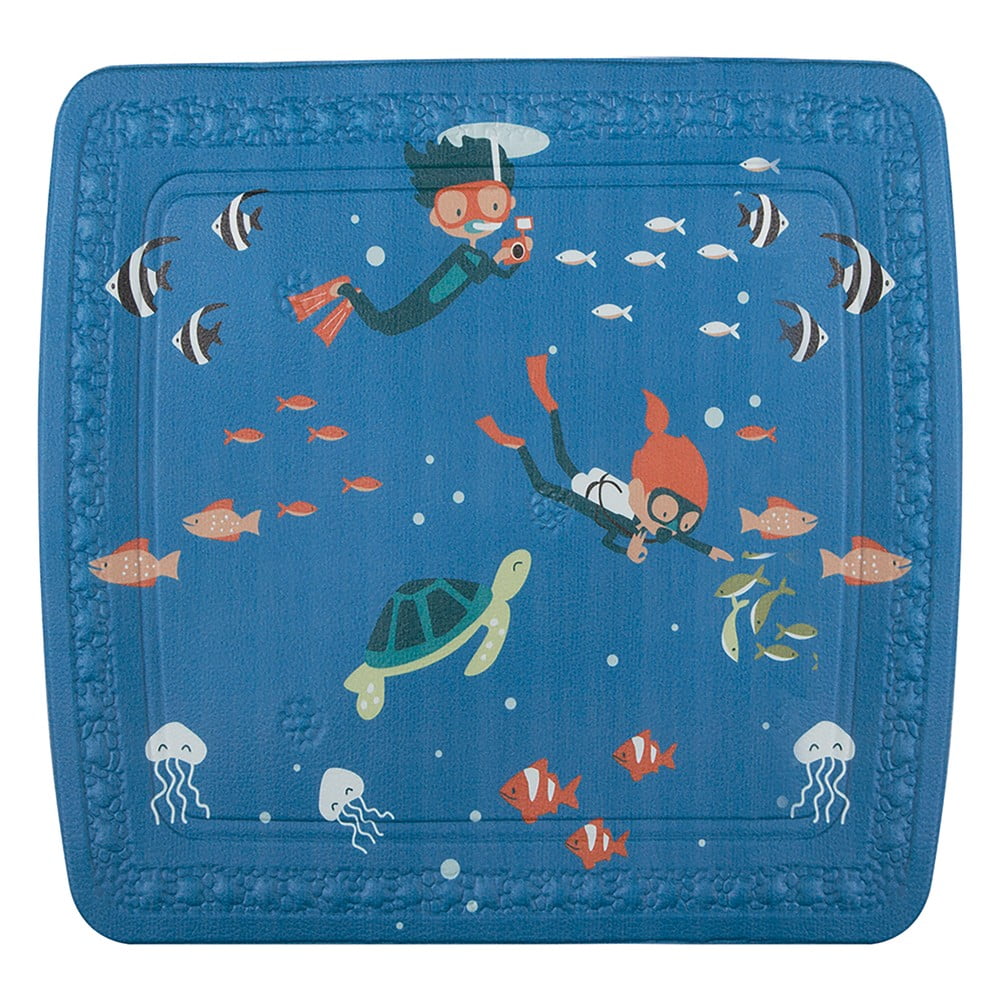 Detská protišmyková podložka do sprchy 55x55 cm Scuba Diver – Spirella