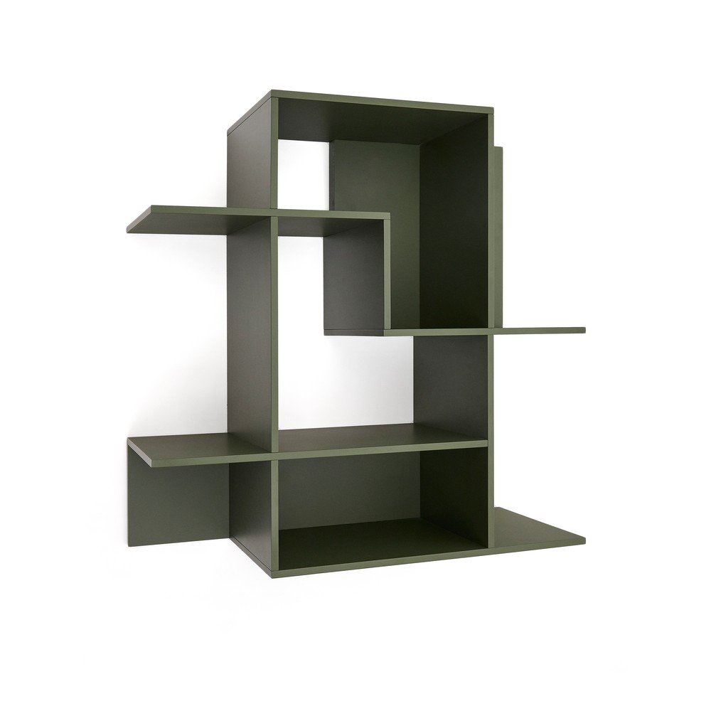 Zelený modulárny policový systém 80x80x25 cm Ina – Kave Home