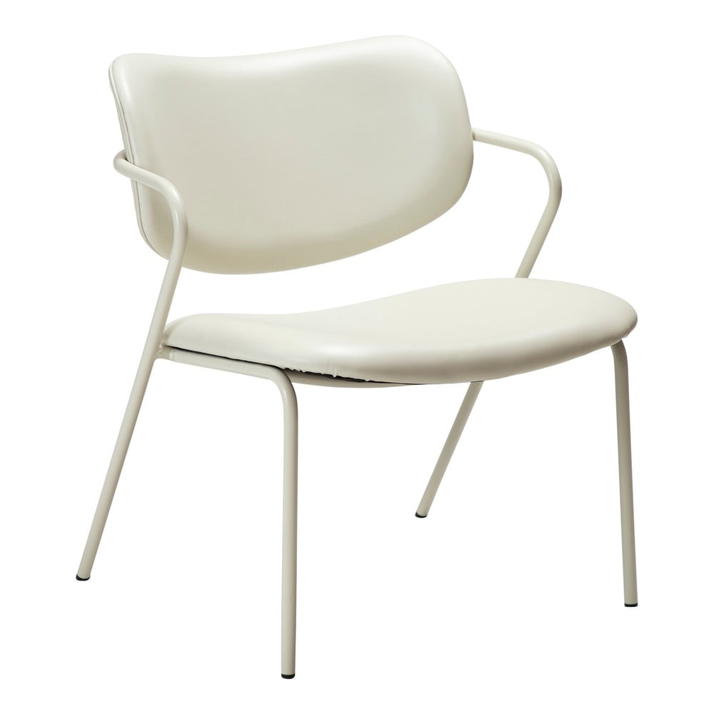 Krémovobiele kreslo z imitácie kože Zed – DAN-FORM Denmark