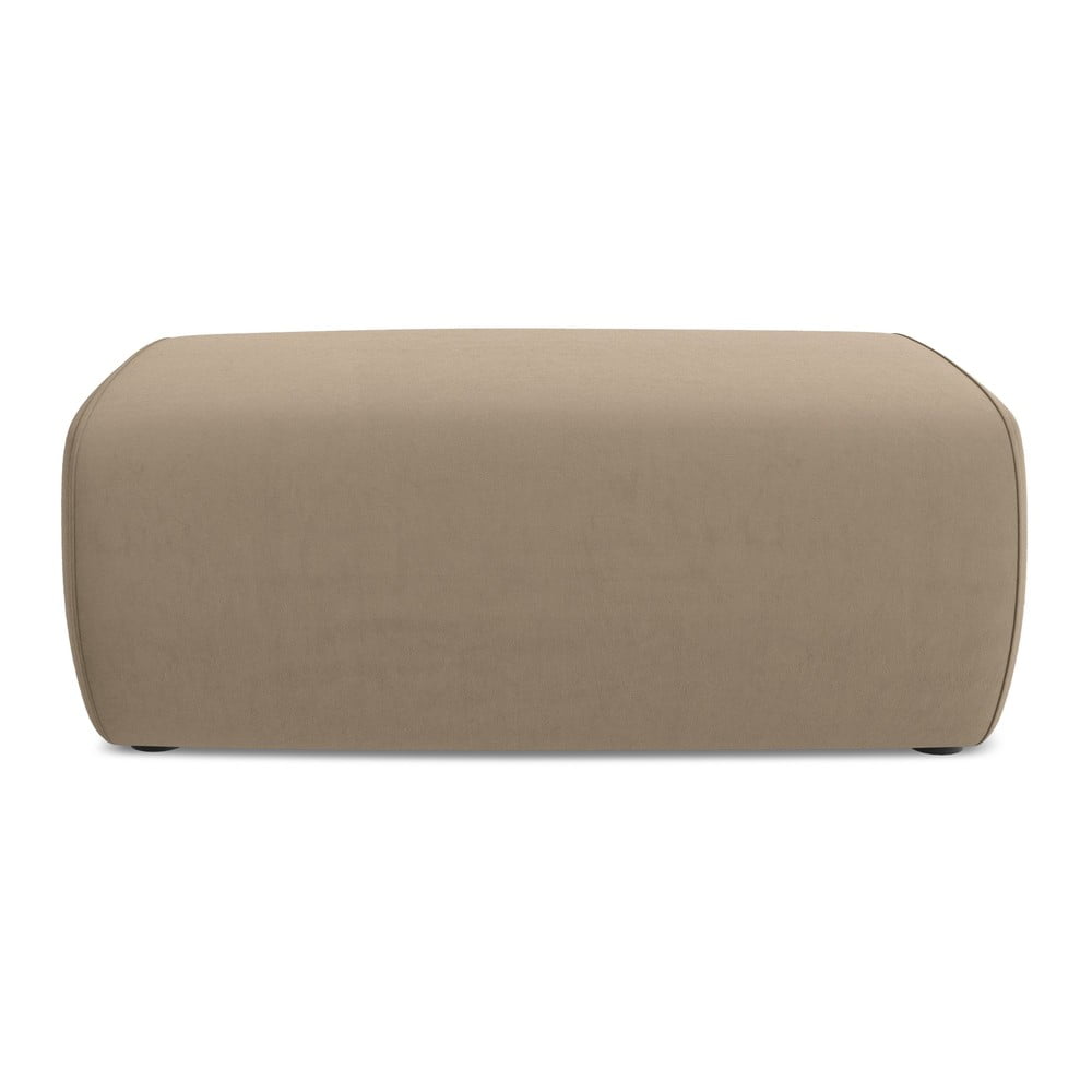 Svetlohnedá zamatová podnožka Kapua – Makamii