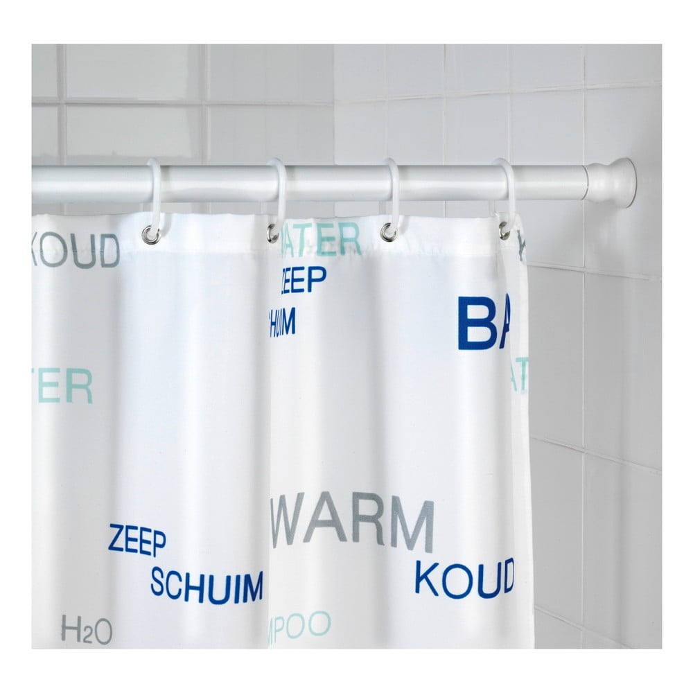 Biela teleskopická tyč na sprchový záves Wenko