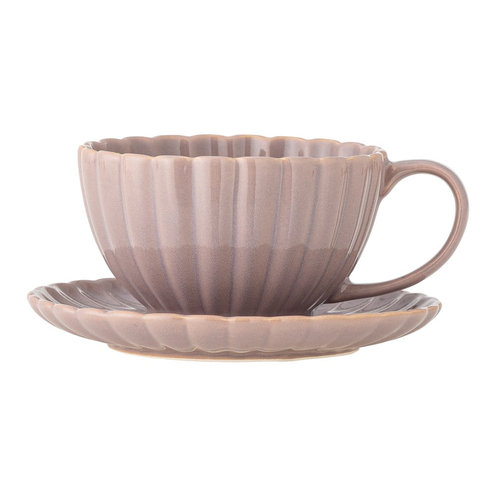 Svetloružová šálka na cappuccino z kameniny 220 ml Latina – Bloomingville