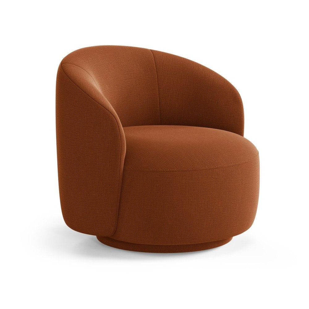 Otočné kreslo v tehlovej farbe Letizia – Micadoni