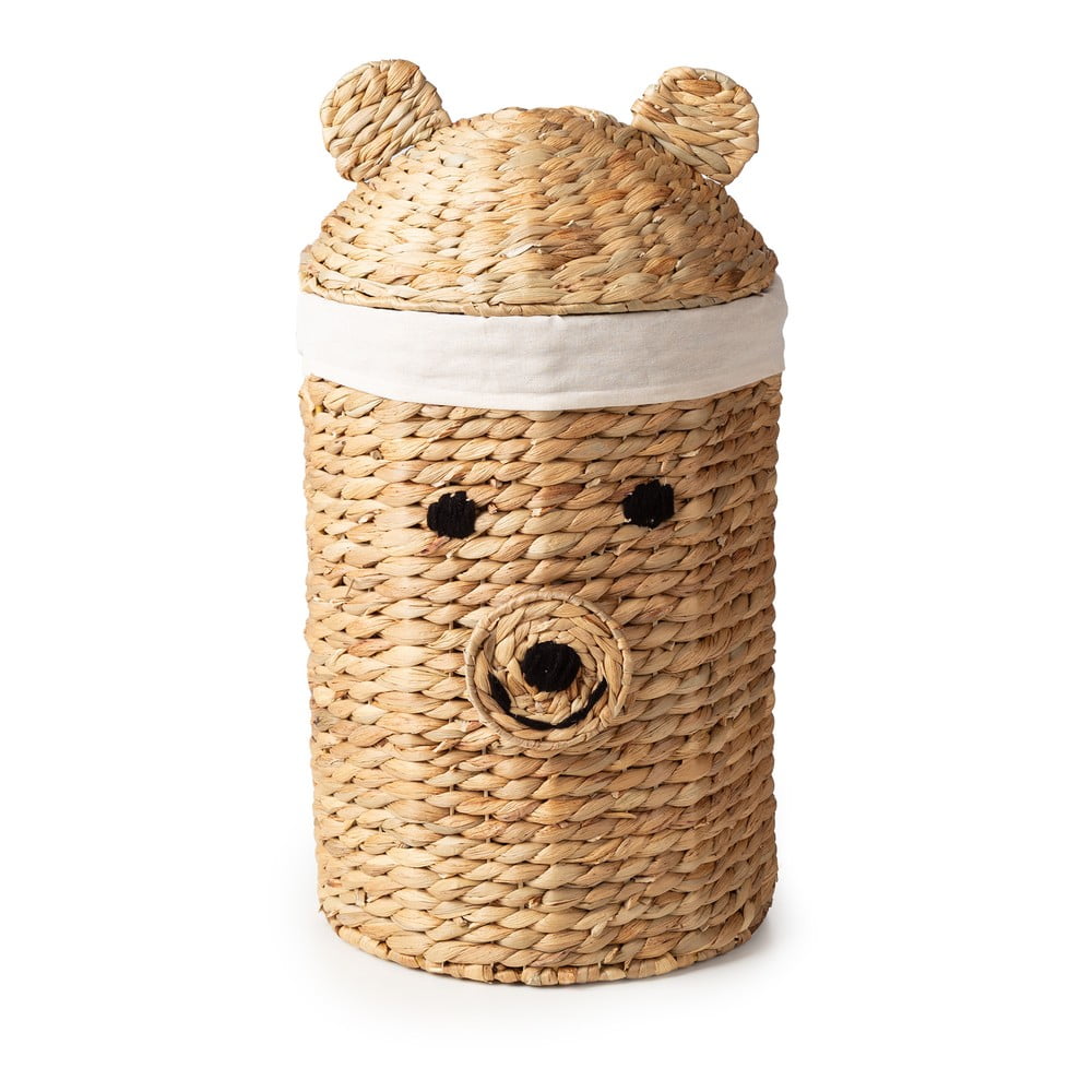 Detský kôš na hračky z vodného hyacintu v prírodnej farbe ø 30x56 cm Bear – Compactor