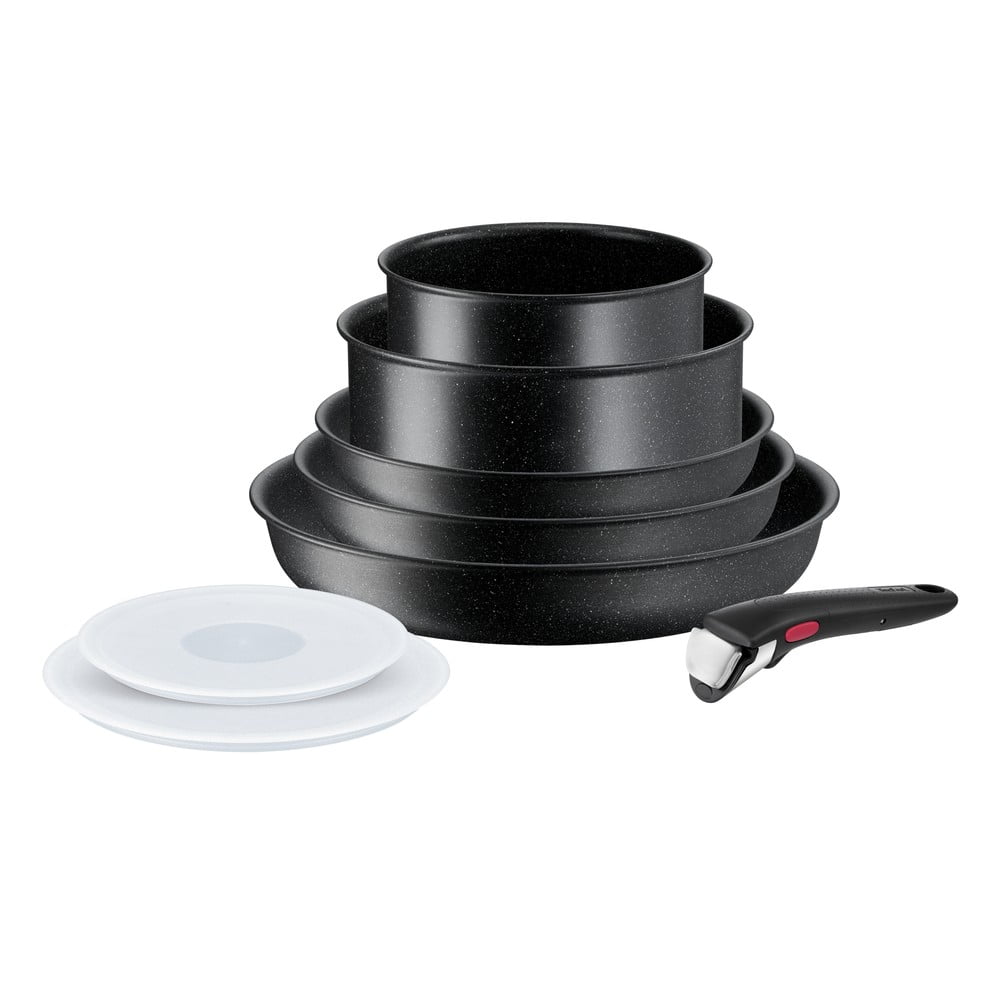 Hliníková súprava riadu 8 ks INGENIO Black stone L3998802 – Tefal