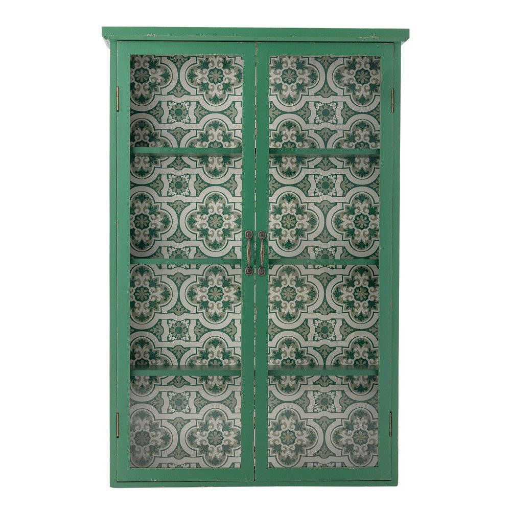 Zelená závesná vitrína z jedlového dreva 81x122x22 cm Hazem – Bloomingville