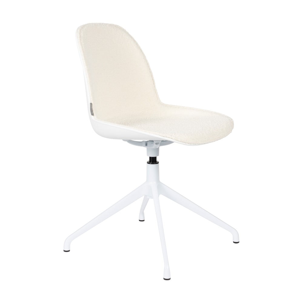 Biela čalúnená kancelárska stolička Albert Kuip – Zuiver