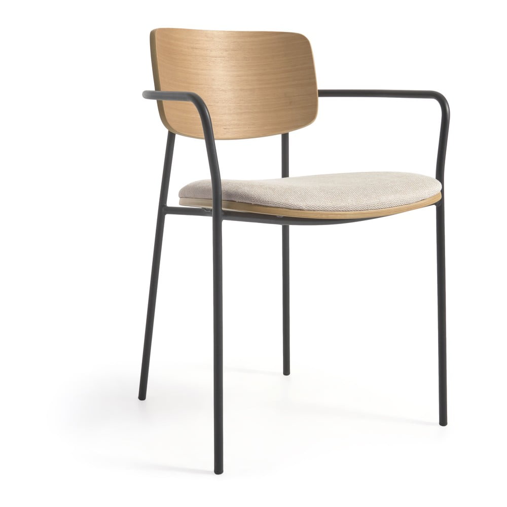 Jedálenská stolička v čierno-prírodnej farbe Maureen – Kave Home