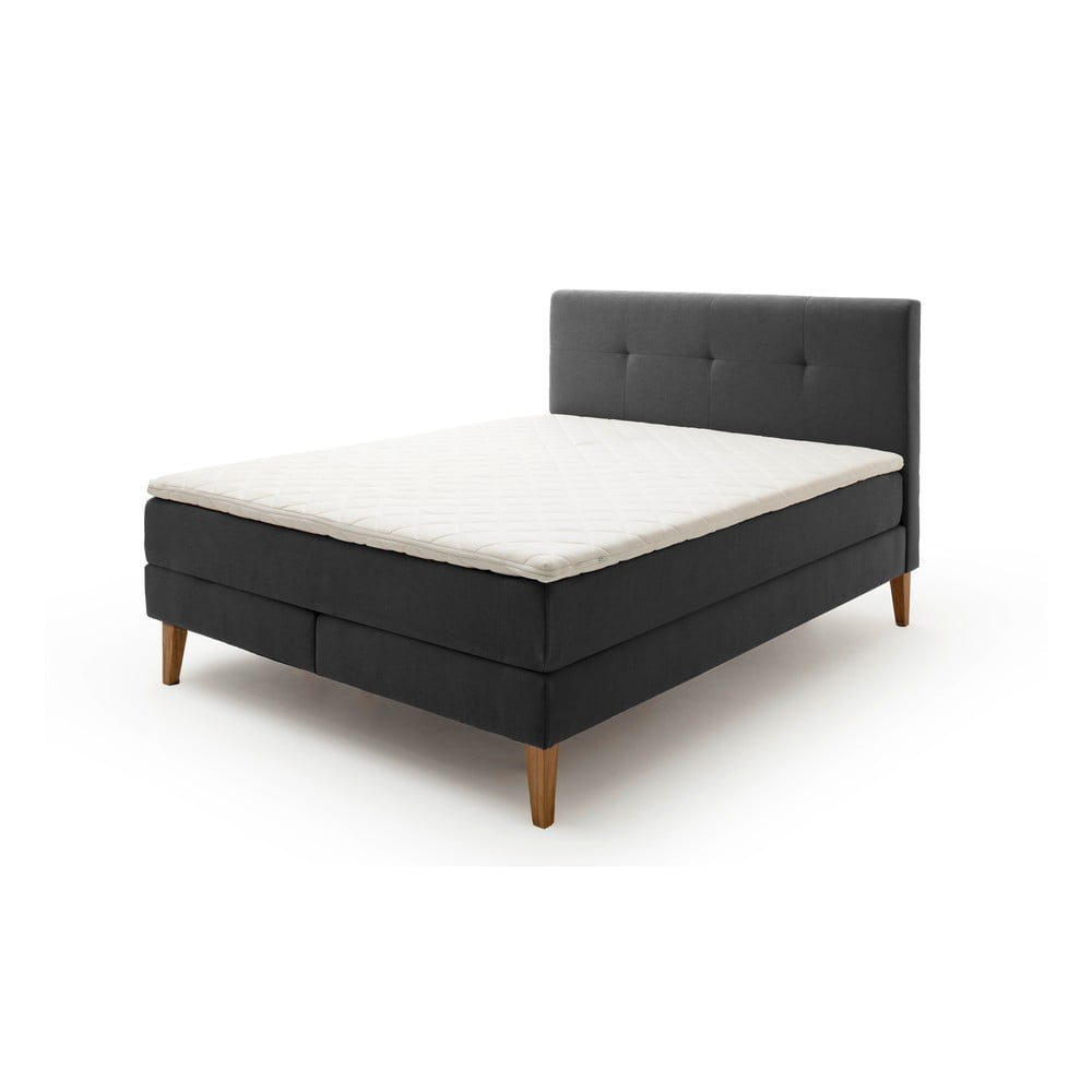 Antracitová boxspring posteľ 180x200 cm Stockholm – Meise Möbel