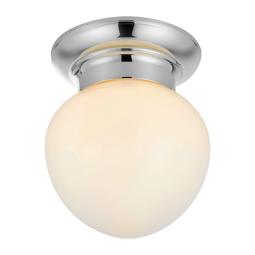 Biele/v striebornej farbe stropné svietidlo so skleneným tienidlom Ronda – Markslöjd