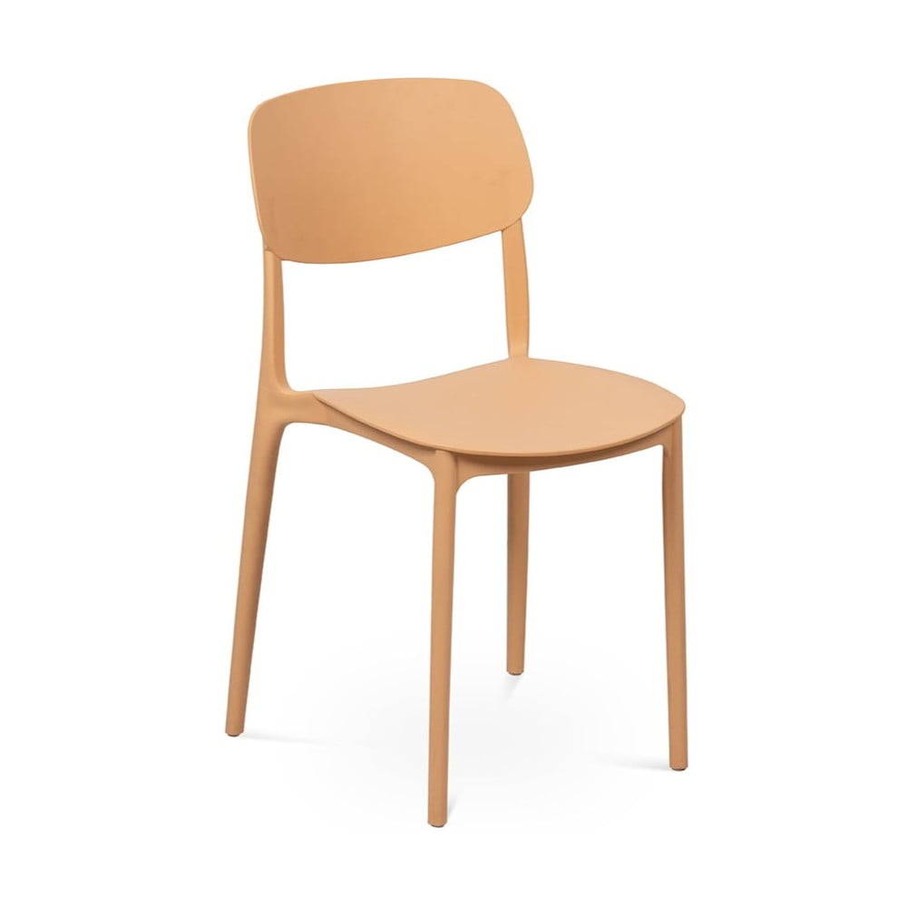 Broskyňová plastová záhradná stolička Hébé – Bonami Essentials