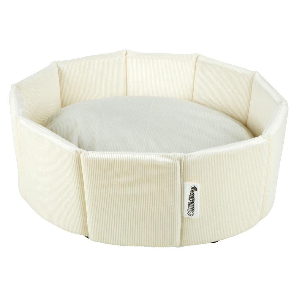 Krémový pelech pre psa ø 48 cm – Love Story