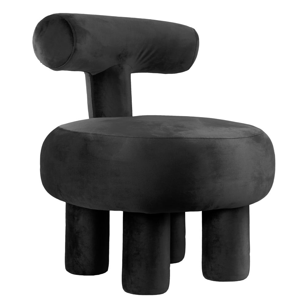 Čierne zamatové kreslo Abrazo – Leitmotiv