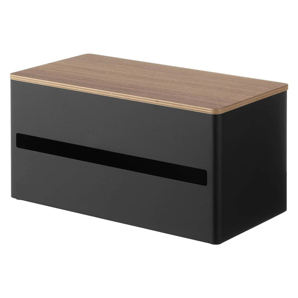 Čierny kovový stojan na papierové utierky Rin – YAMAZAKI