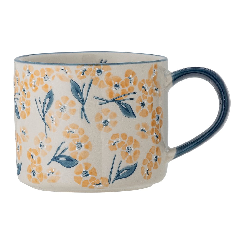 Modrý/béžový hrnček z kameniny 400 ml Myah – Bloomingville