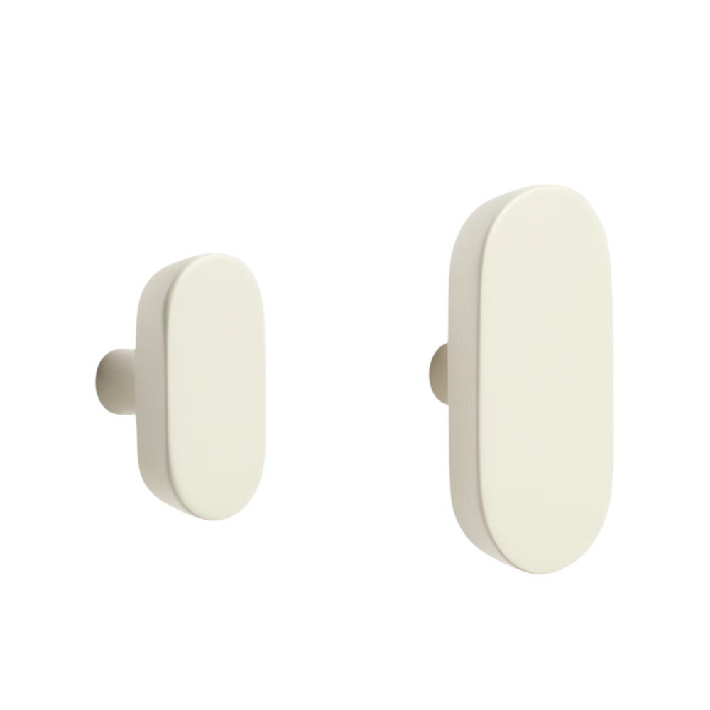 Krémové nástenné háčiky v súprave 2 ks z bukového dreva Arely – Kave Home