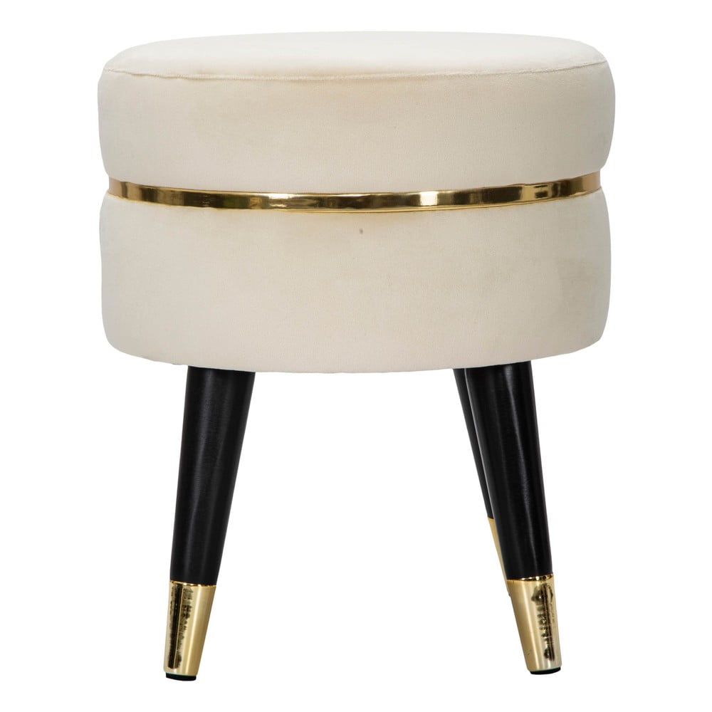 Krémová zamatová podnožka Paris – Mauro Ferretti