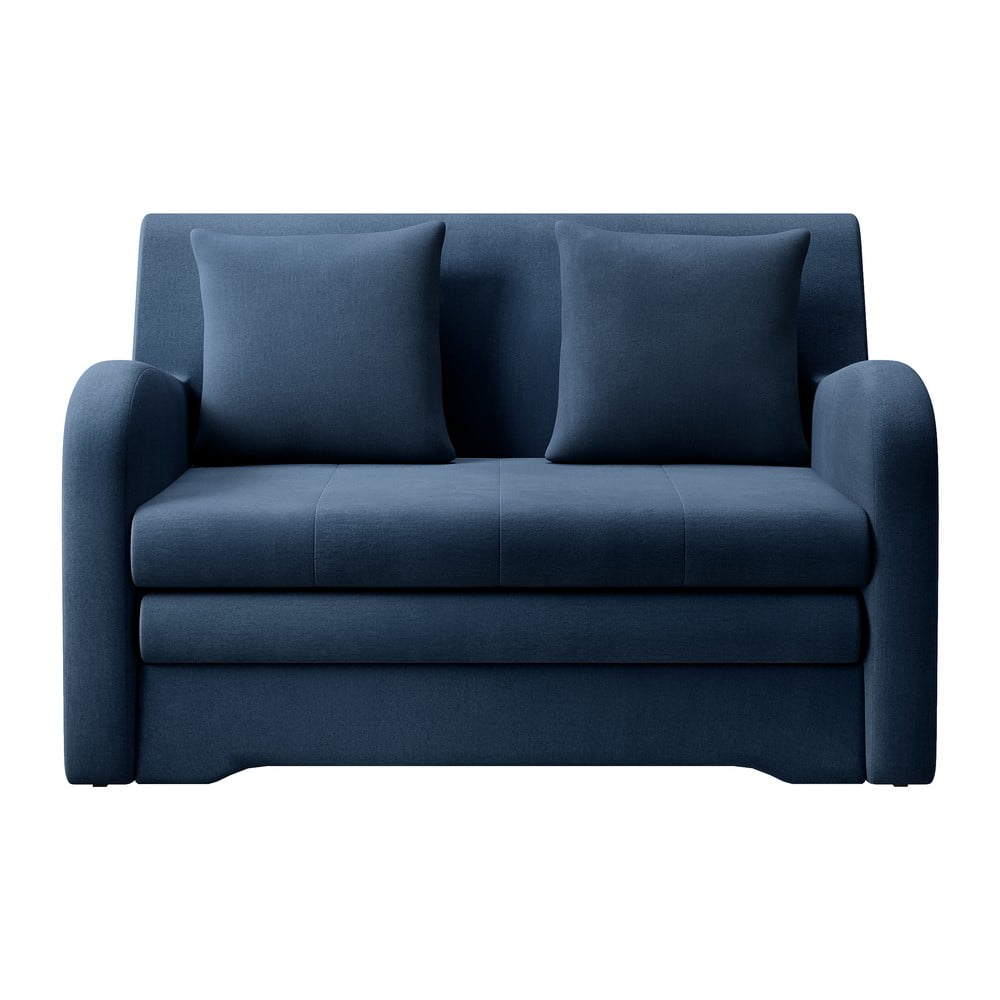 Modrá zamatová rozkladacia pohovka 130 cm Ario – ELTAP