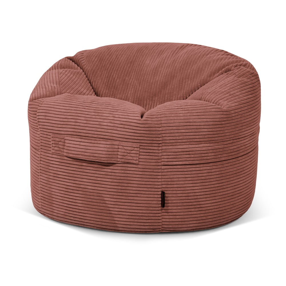 Menčestrový detský sedací vak v tehlovej farbe Roll 80 – SLOWDOWN