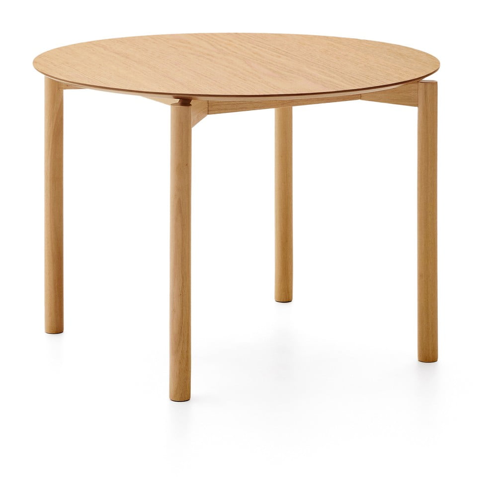 Okrúhly jedálenský stôl v dekore jaseňa ø 110 cm Indara – Kave Home