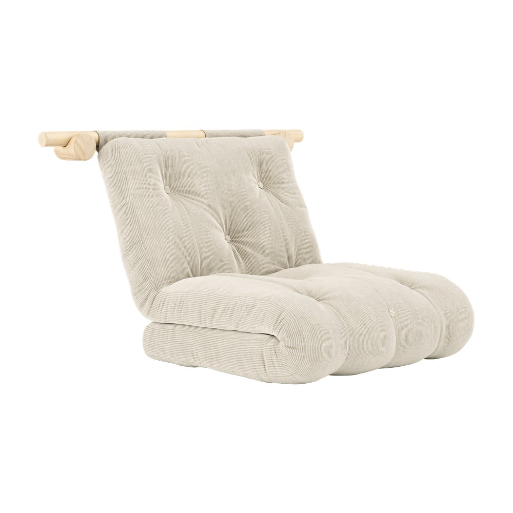 Krémové menčestrové kreslo Hooked – Karup Design