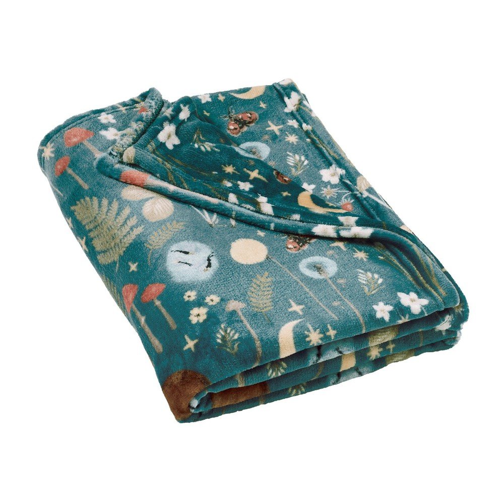 Zelená deka z mikroplyšu 130x170 cm Enchanted Twilight Animals – Catherine Lansfield