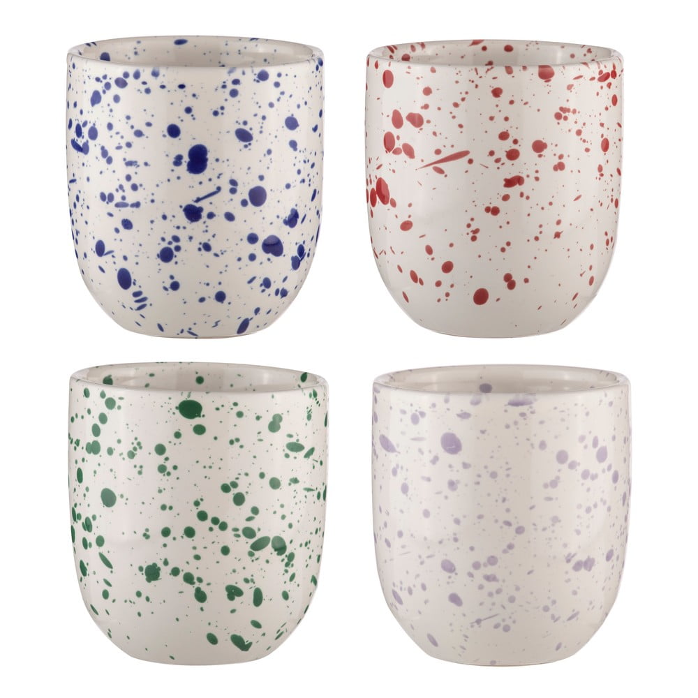 Biele hrnčeky z kameniny v súprave 4 ks 350 ml Carnival – Ladelle