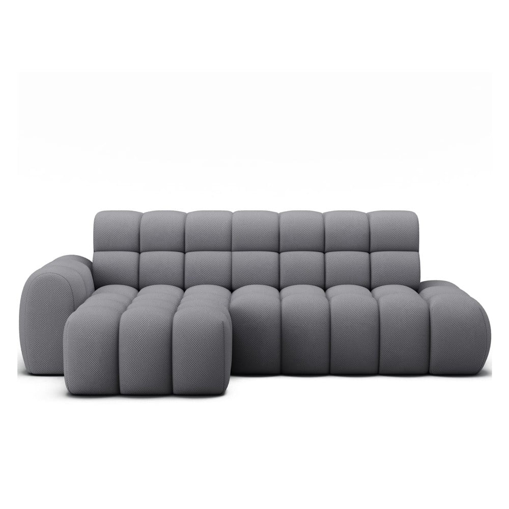 Sivá rozkladacia rohová pohovka (ľavý roh/s leňoškou) Ceedro – ELTAP